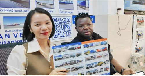 Nigeria Customer Visit Tongya to Buy 4 Axle 100 Ton Detachable Low Bed Trailer
