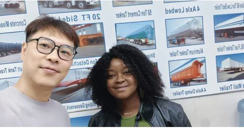 Jamaican Customer Purchased 4 Axle Semi Dump Trailer from Tongya