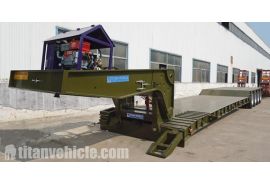 4 Axle 150 Ton Detachable Gooseneck Trailer will be sent to Ghana Harbour