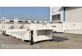 100 Ton Low Bed Truck Trailer is ready ship to Tanzania