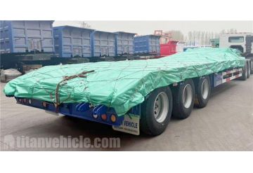 3 Axle Low Bed Truck Trailer ready to ship to Kenya