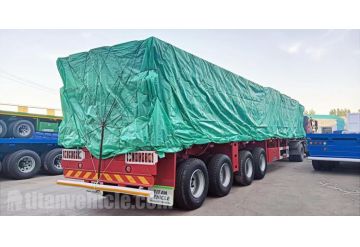 45FT 4 Axle Flatbed Trailers Ready Ship to Ghana