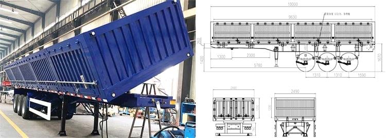 3 Axle Side Tipper Trailer for Sale