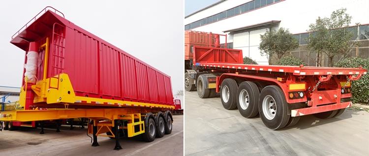 3 Axle Flatbed Tipper Trailer for Sale