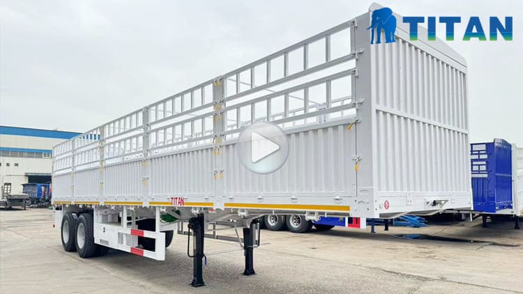 New 2 Axle Fence Semi Trailer With Bogie Suspension for Sale in Senegal