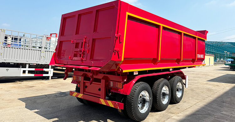 3 Axle End Dump Trailer for Sale in Senegal