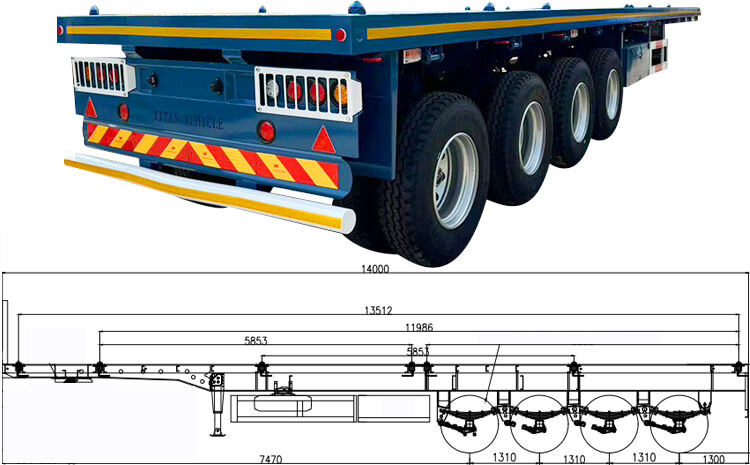 4 Axle Semi Flatbed Trailer for Sale in Nigeria