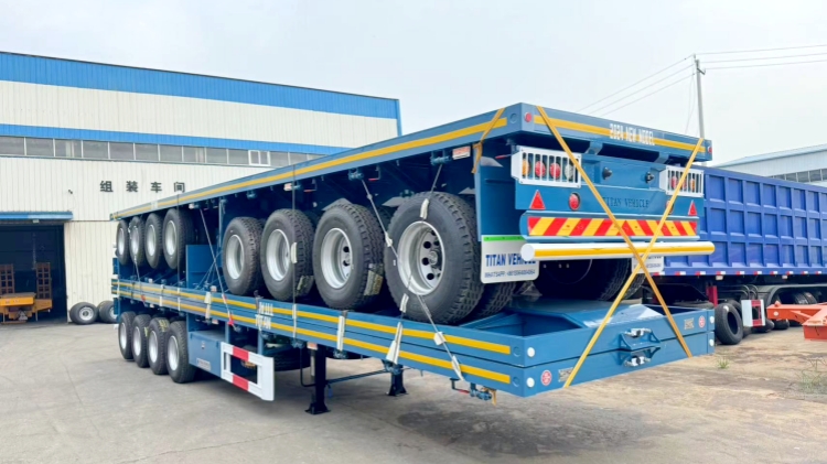Semi 40 Ft Flatbed Trailer for Sale Near Me in Tanzania