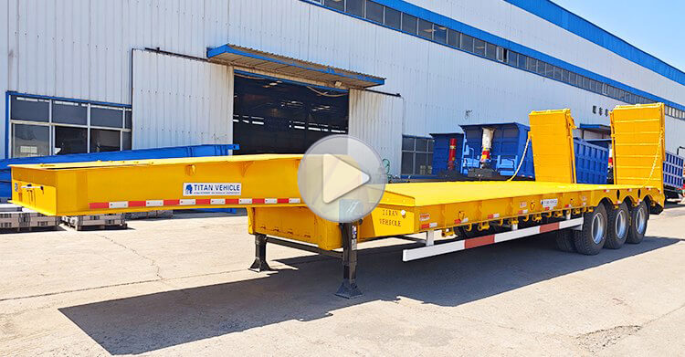 3 Axle Hydraulic Lowbed Trailer for Sale in Zambia