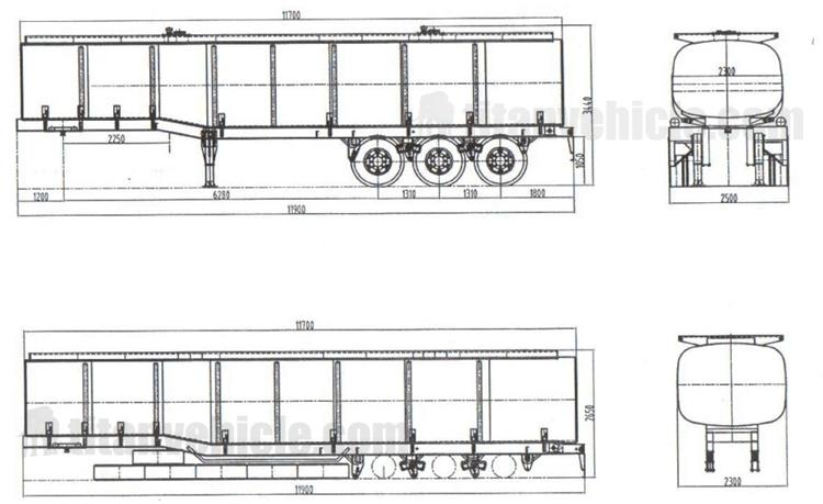 Tri Axle 45000 Liters Fuel Tanker Trailer for Sale In Mali