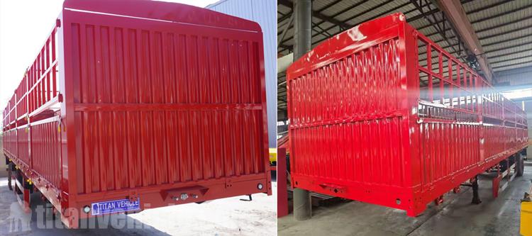 Tri Axle 40 Ton Fence Cargo Semi Trailer for Sale in Benin