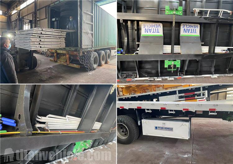 Tri Axle 40 ft Flatbed Semi Trailer for Sale In Nicaragua