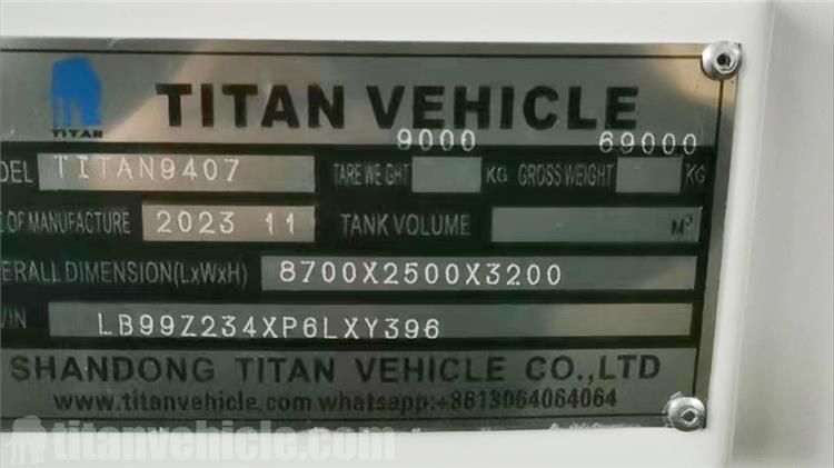 U Shape 30CBM Dump Semi Trailer for Sale In Congo