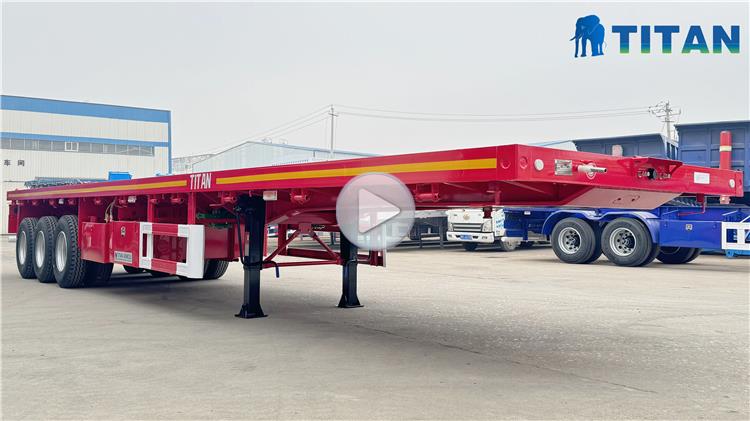 3 Axle 40 Feet Flatbed Trailer for Sale In Trinidad and Tobago