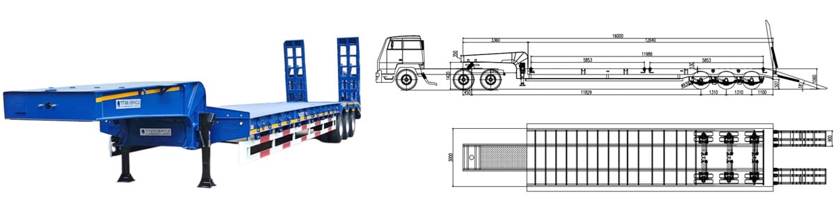 Promotion! Tongya Lowbed Trailer Spot Sale Price