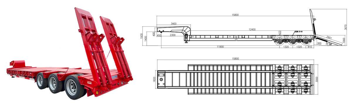 Promotion! Tongya Lowbed Trailer Spot Sale Price