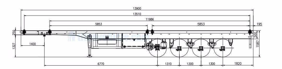 4 axle flat deck trailer with airbag suspension technical department