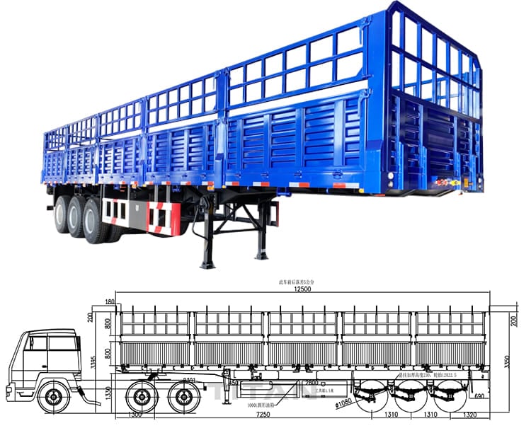 fence drop side trailer