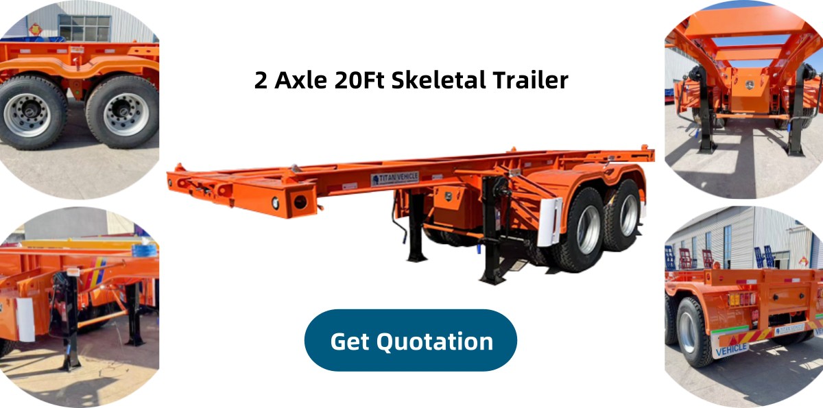 Container Skeleton Trailer for Container  40ft Skeleton Trailer for Sale in Jamaica