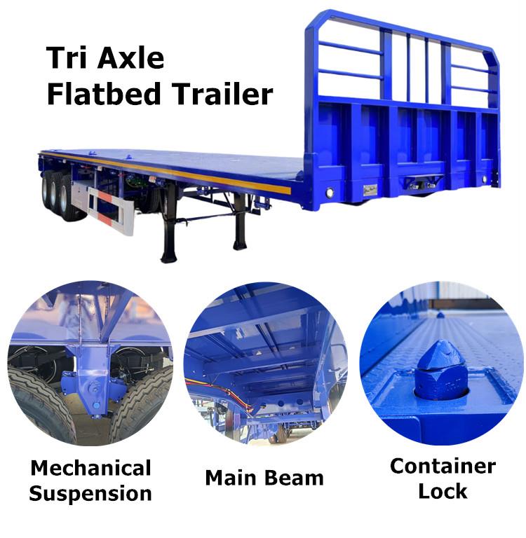 What is a Tri Axle Trailer? Triple Axle 40 ft Flatbed Semi Trailer for Sale in Nigeria