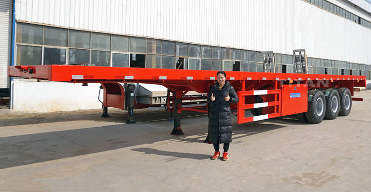 China 40ft Container Flatbed Truck Trailer for Sale - Tongya Vehicle
