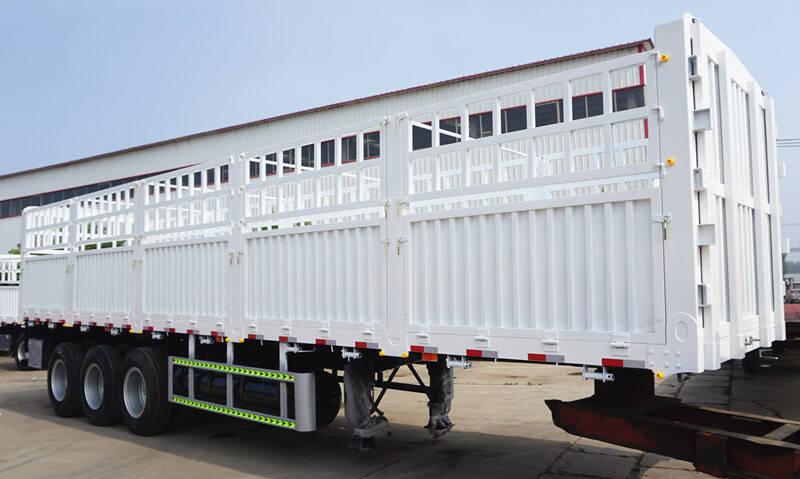 Fudeng Fence Semi Trailer | Tri Axle Stake Semi Trailer | 60 Tons Fence Cargo Truck Trailer for Sale