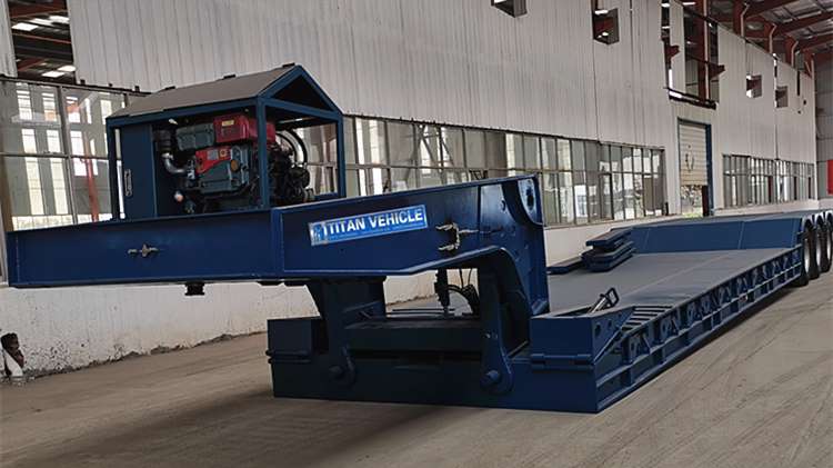 80ton 3 Axle Excavator Lowboy Trailer for Sale in Nigeria