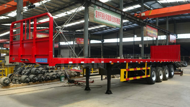 Front Wall Flatbed Semi Trailer for Sale in Mozambique - Tongya Vehicle
