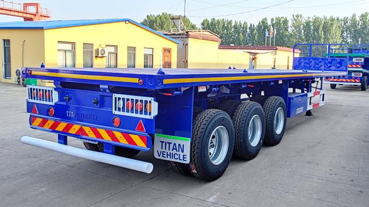 40FT Flatbed Tri Axle Trailer for Sale with Front Board