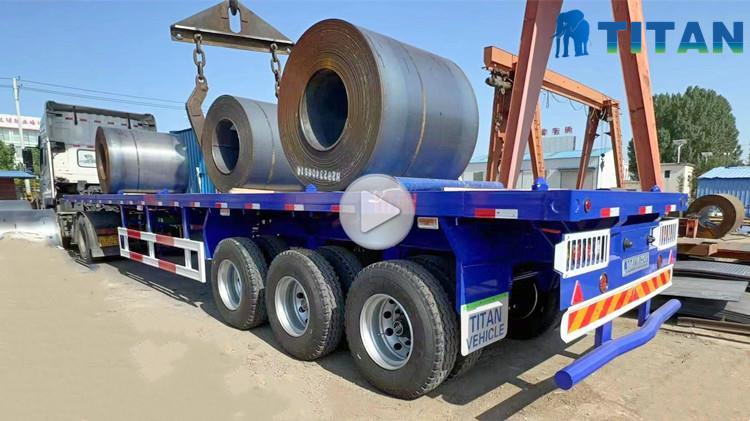 Triple Axle 40 Foot Flatbed Truck Trailer for Sale Near Me