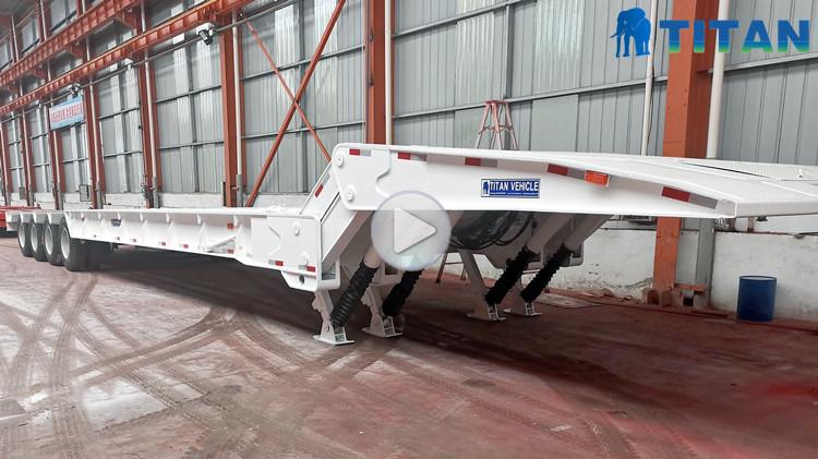 Folding Gooseneck 100 Ton Lowboy Trailer for Sale