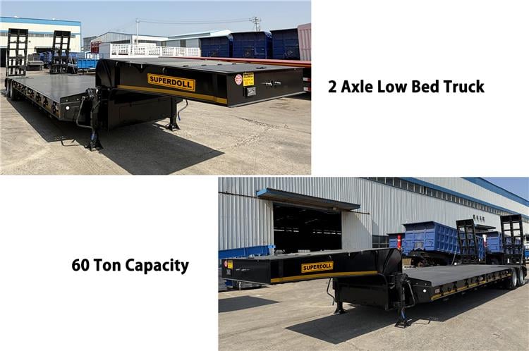 Super Doll Low Bed Truck Trailer for Sale In Tanzania - Super Doll Trailer Manufacture Co Ltd