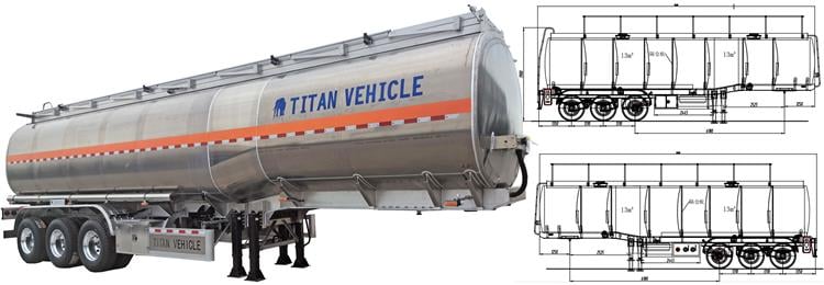 Aluminum Tanker 42000 Liters Trailer for Sale In Jamaica