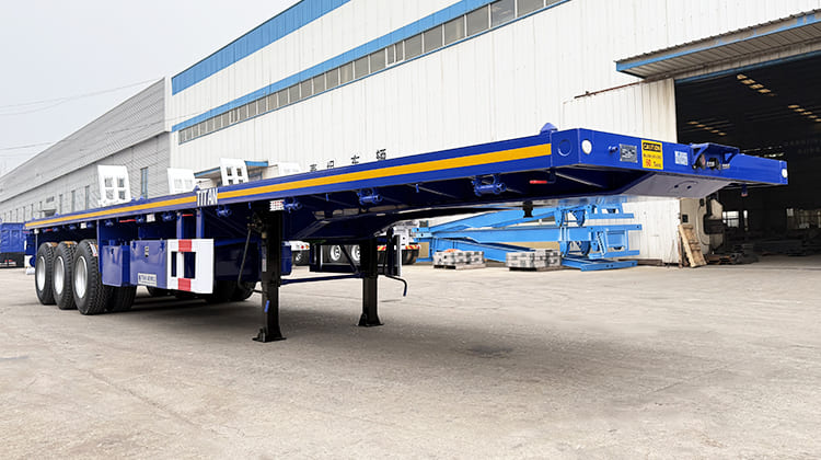 Tri Axle Flat Deck Bed Trailers Price for Sale Near Me in Guam