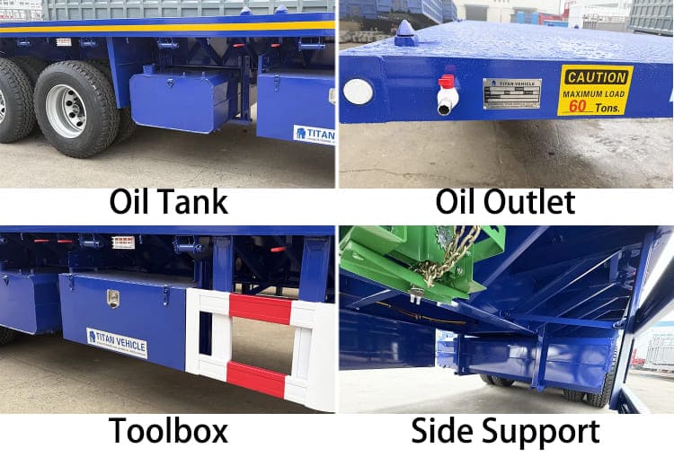 Tri Axle Flat Deck Bed Trailers Price for Sale Near Me in Guam