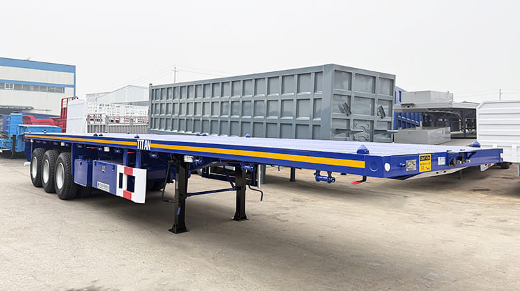 Tri Axle Flat Deck Bed Trailers Price for Sale Near Me in Guam