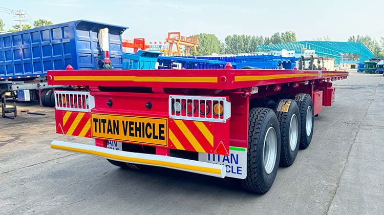 Triple Axle Flatbed Semi Truck Trailer for Sale in Guam