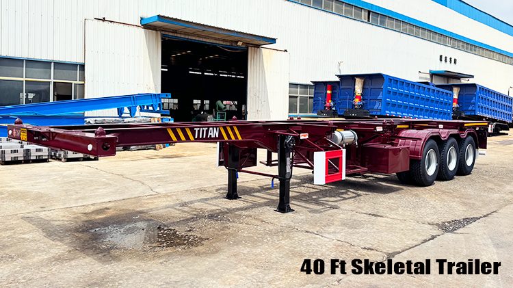 Shipping Container Skeleton Trailer | Skeketal Semi Trailer for Sale in Guam