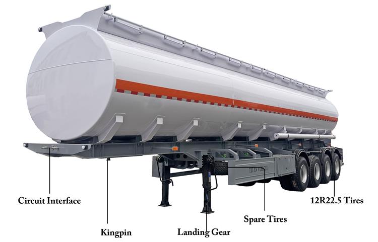 Road Fuel Tanker Semi Trailer Price for Sale In Congo Brazzaville