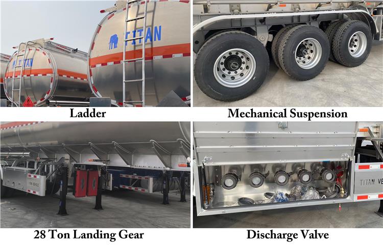 Diesel Aluminum Tanker Trailer Price for Sale In Congo Banana