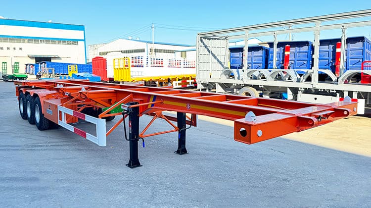 Tri Axle 40 Ft Container Skeletal Semi Trailer for Sale in Congo