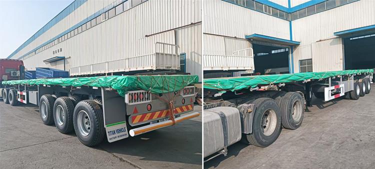 Heavy Duty Tri Axle Flatbed Truck Trailer for Sale in Congo
