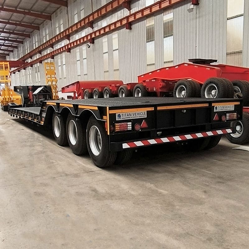 Tri Axle RGN Lowboy Truck Trailer