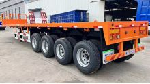 4 Axle Flatbed Trailer with Headboard