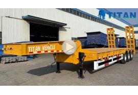 3 Axle 60 Ton Low Bed Semi Trailer